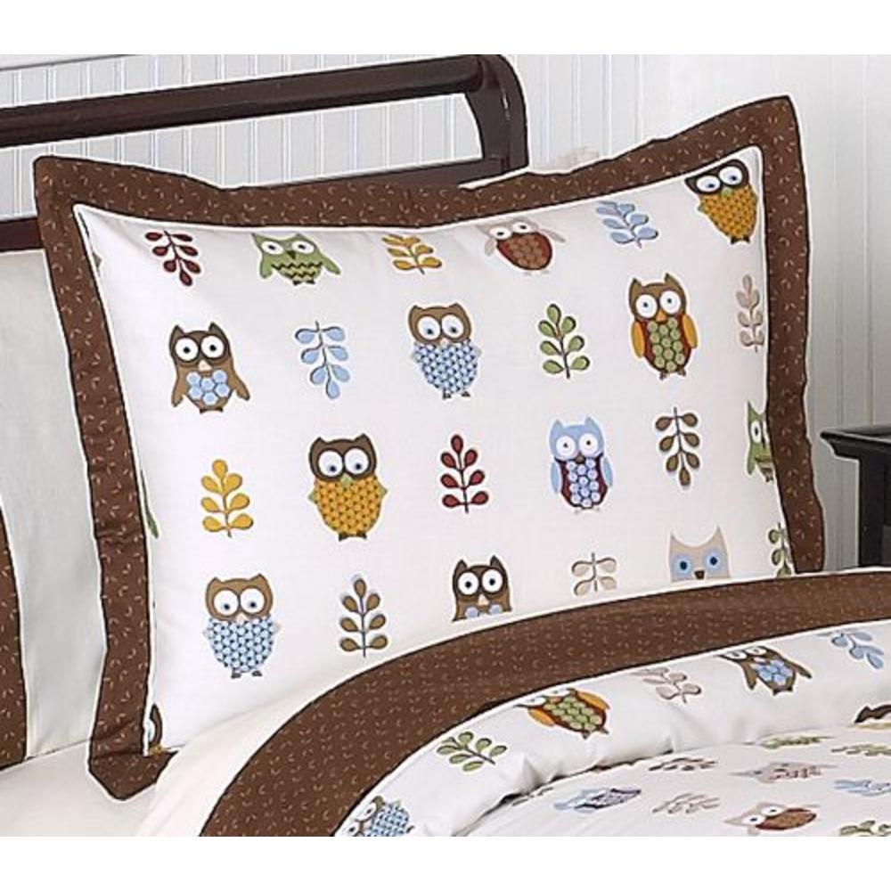 Sweet Jojo Designs Owl Collection Standard Pillow Sham