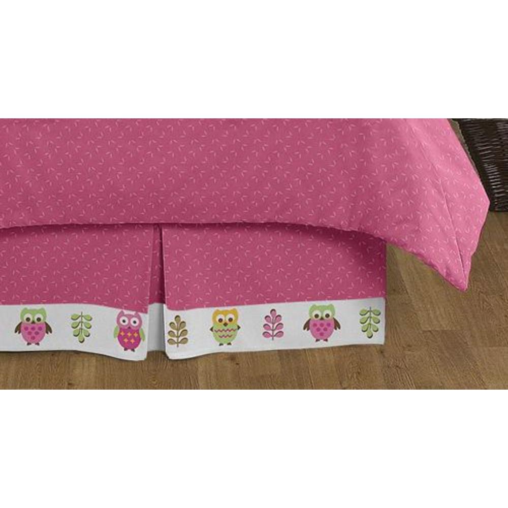 Sweet Jojo Designs Owl Pink Collection Queen Bed Skirt