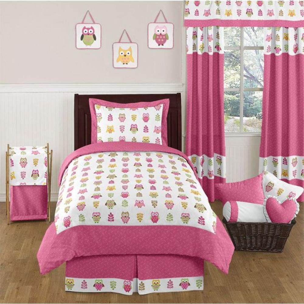 Sweet Jojo Designs Owl Pink Collection Standard Pillow Sham