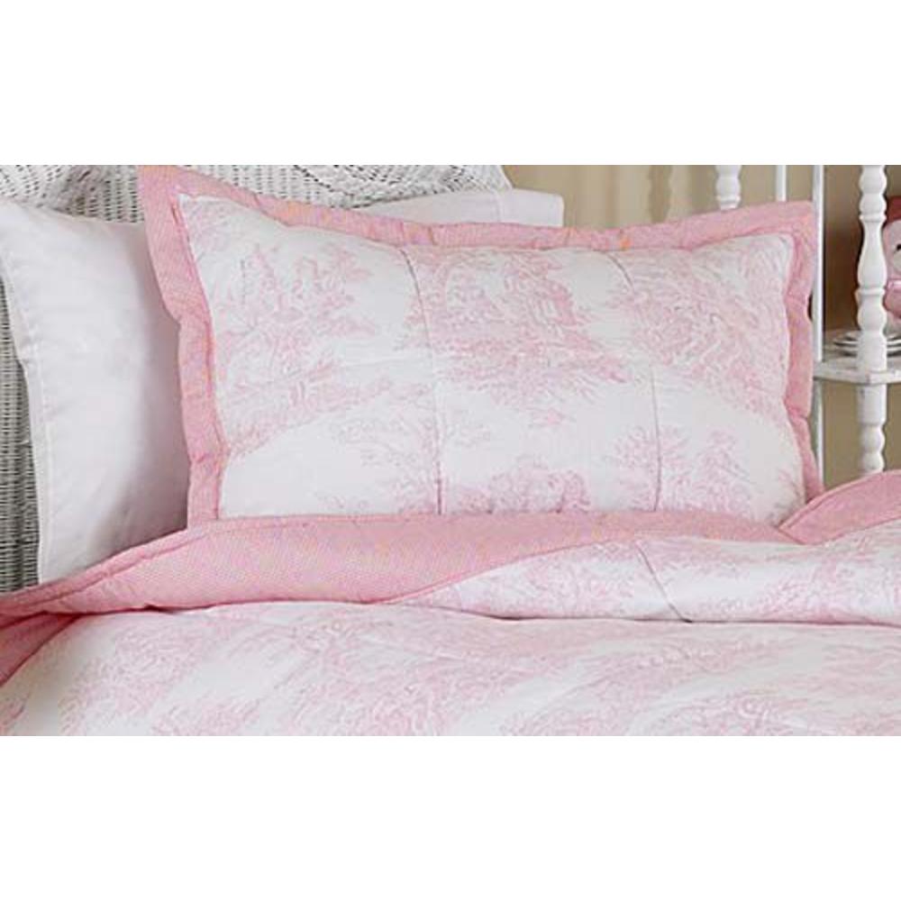 Sweet Jojo Designs Pink Toile Collection Standard Pillow Sham