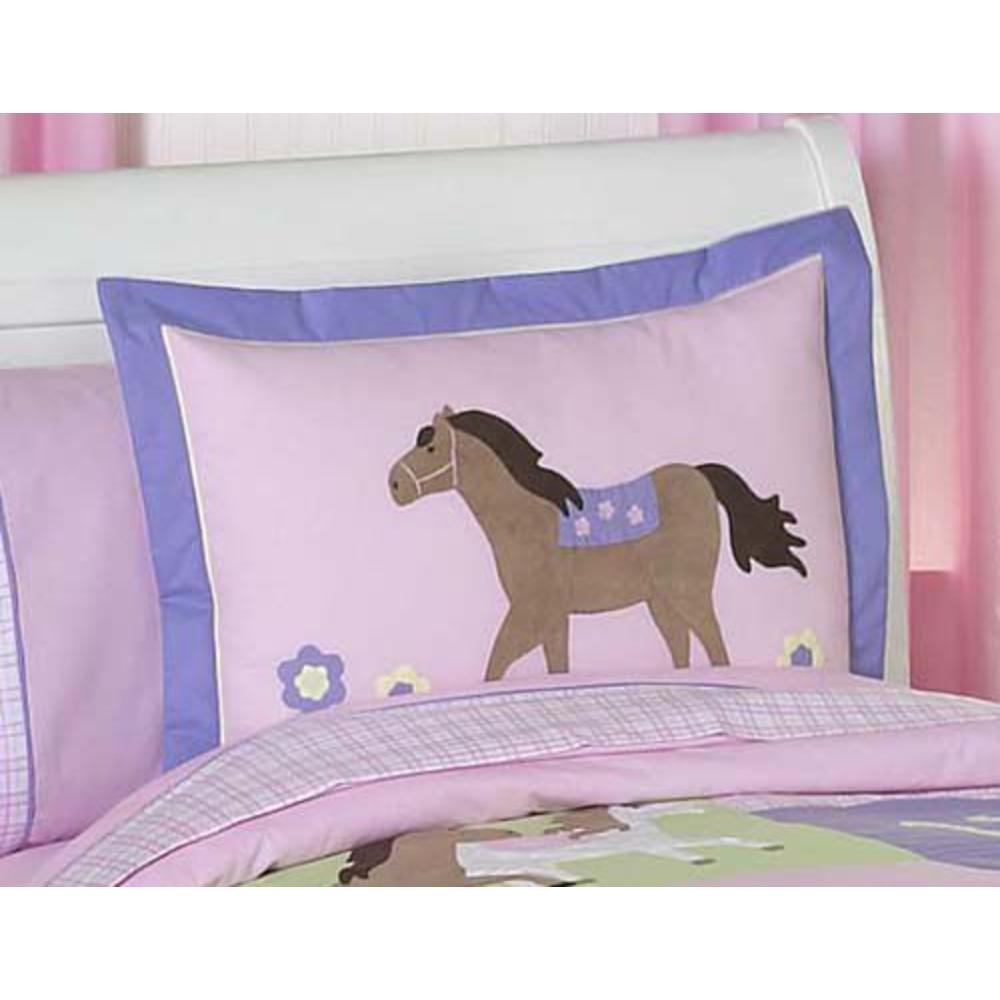 Sweet Jojo Designs Pony Collection Standard Pillow Sham