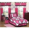 Soccer Pink Collection 3pc Full/Queen Bedding Set
