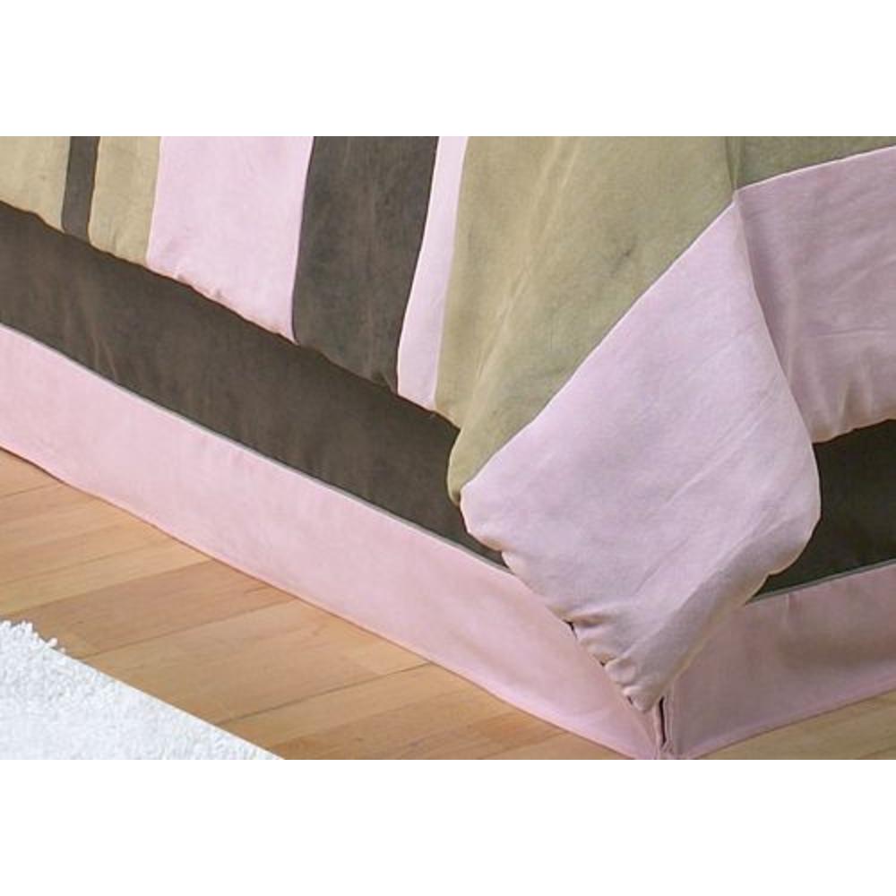 Sweet Jojo Designs Soho Pink and Brown Collection Queen Bed Skirt