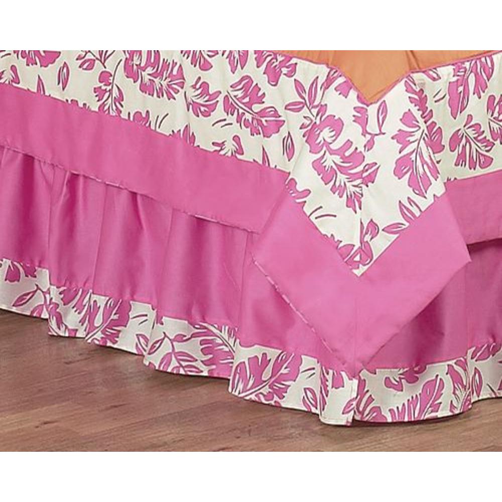 Sweet Jojo Designs Surf Pink Collection Queen Bed Skirt