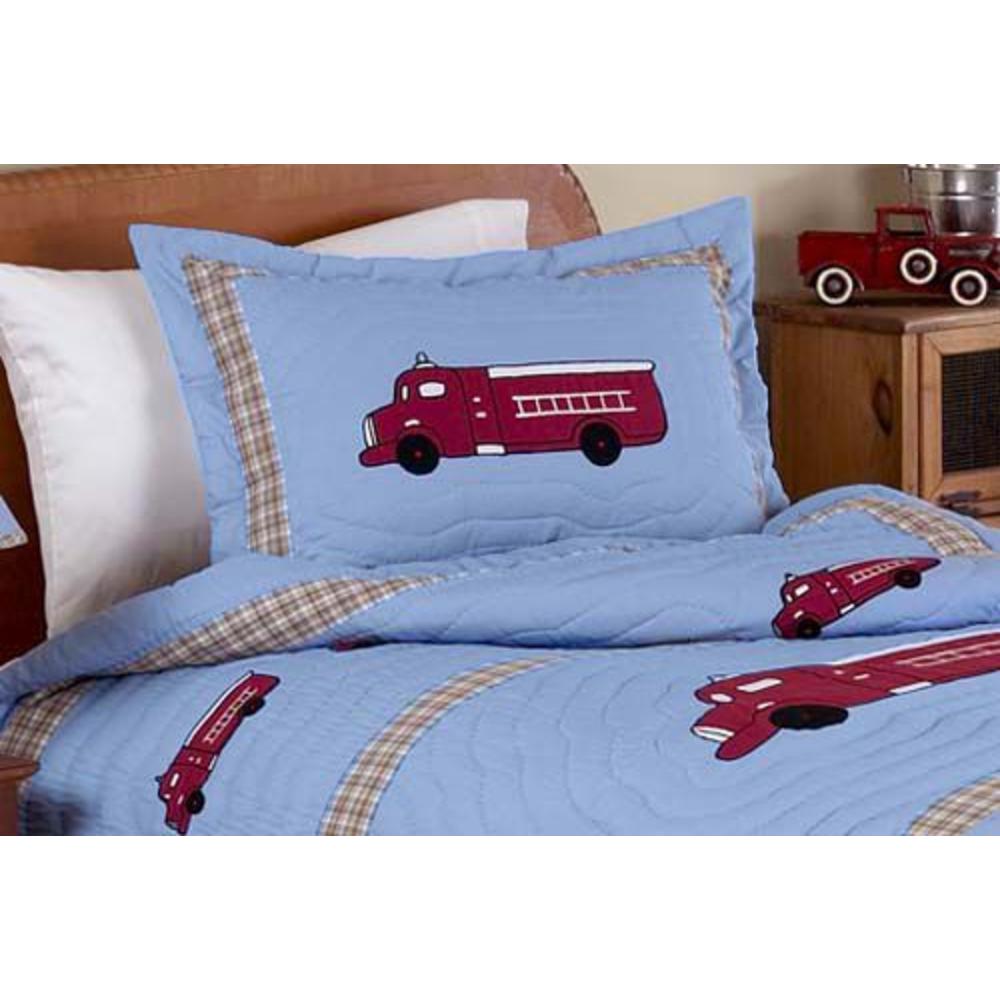 Sweet Jojo Designs Fire Truck Collection 3pc Full/Queen Bedding Set