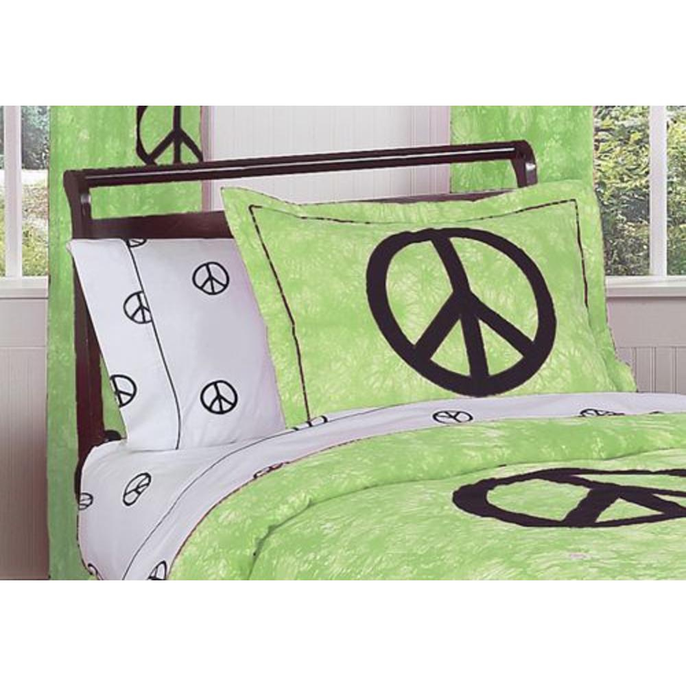 Sweet Jojo Designs Peace Green Collection Standard Pillow Sham