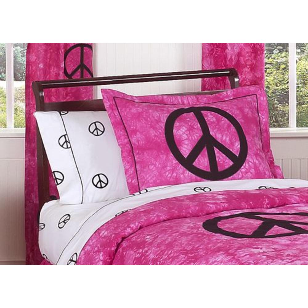 Sweet Jojo Designs Peace Pink Collection Standard Pillow Sham