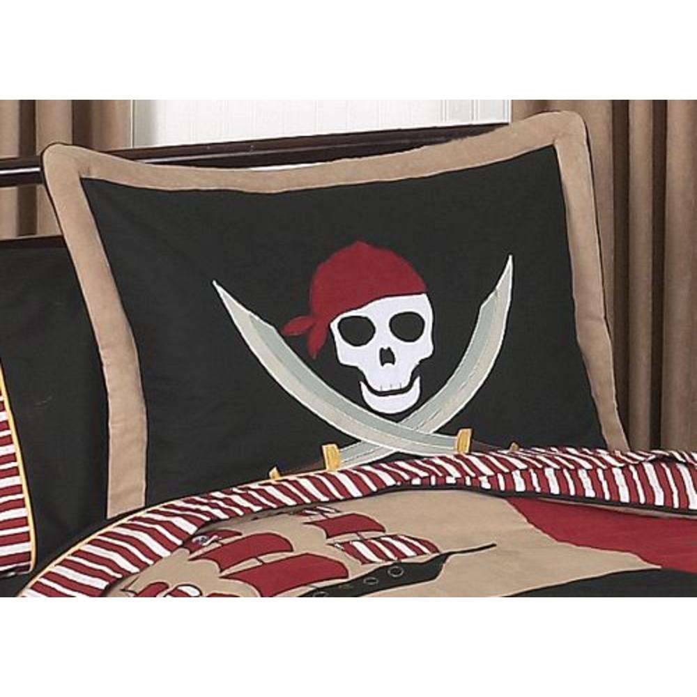 Sweet Jojo Designs Pirate Treasure Cove Collection Standard Pillow Sham