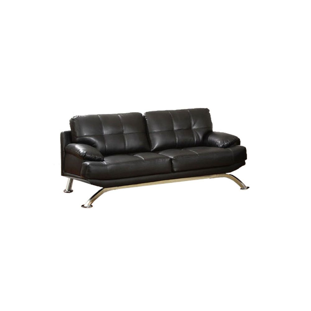 Venetian Worldwide Black Stone Sofa Brown Non-Sleeper