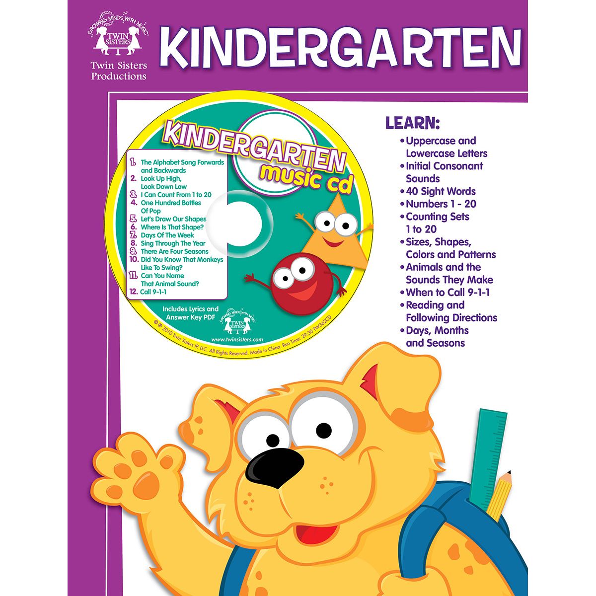 Twin Sisters Productions Kindergarten 48-Page Workbook & Music CD at Kmart.com