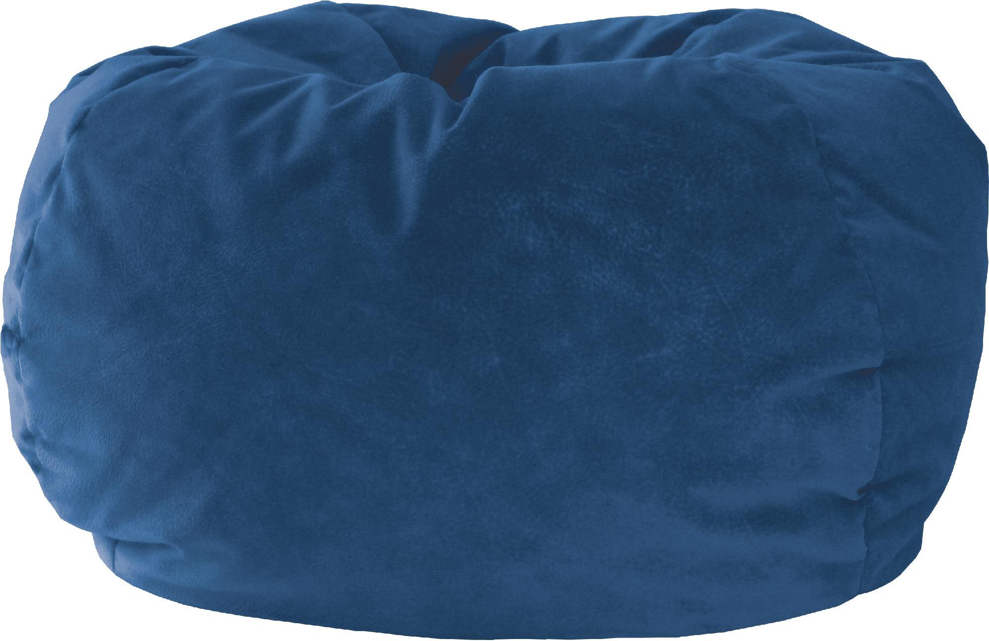 Fashion XL Faux Suede Teardrop Bean Bag Chair Blue