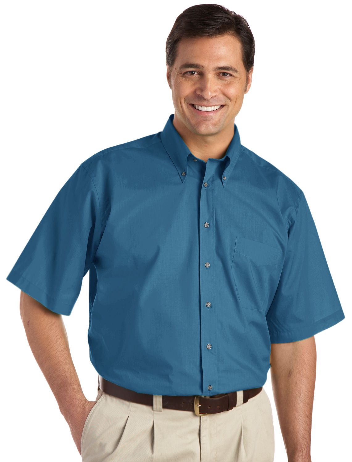 Easy-Care Solid Sport Shirt