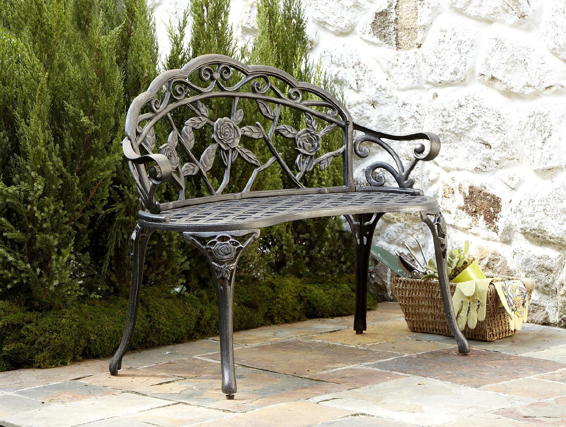 Country Living Cast Iron / Aluminum Bench - Pewter at Kmart.com