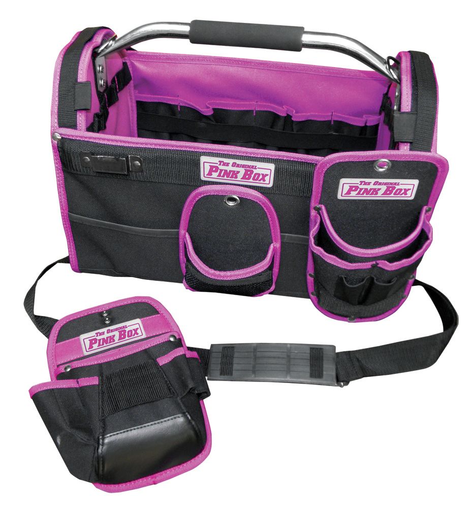 The Original Pink Box Pink 16-Inch Tote Bag with Removable Pouches