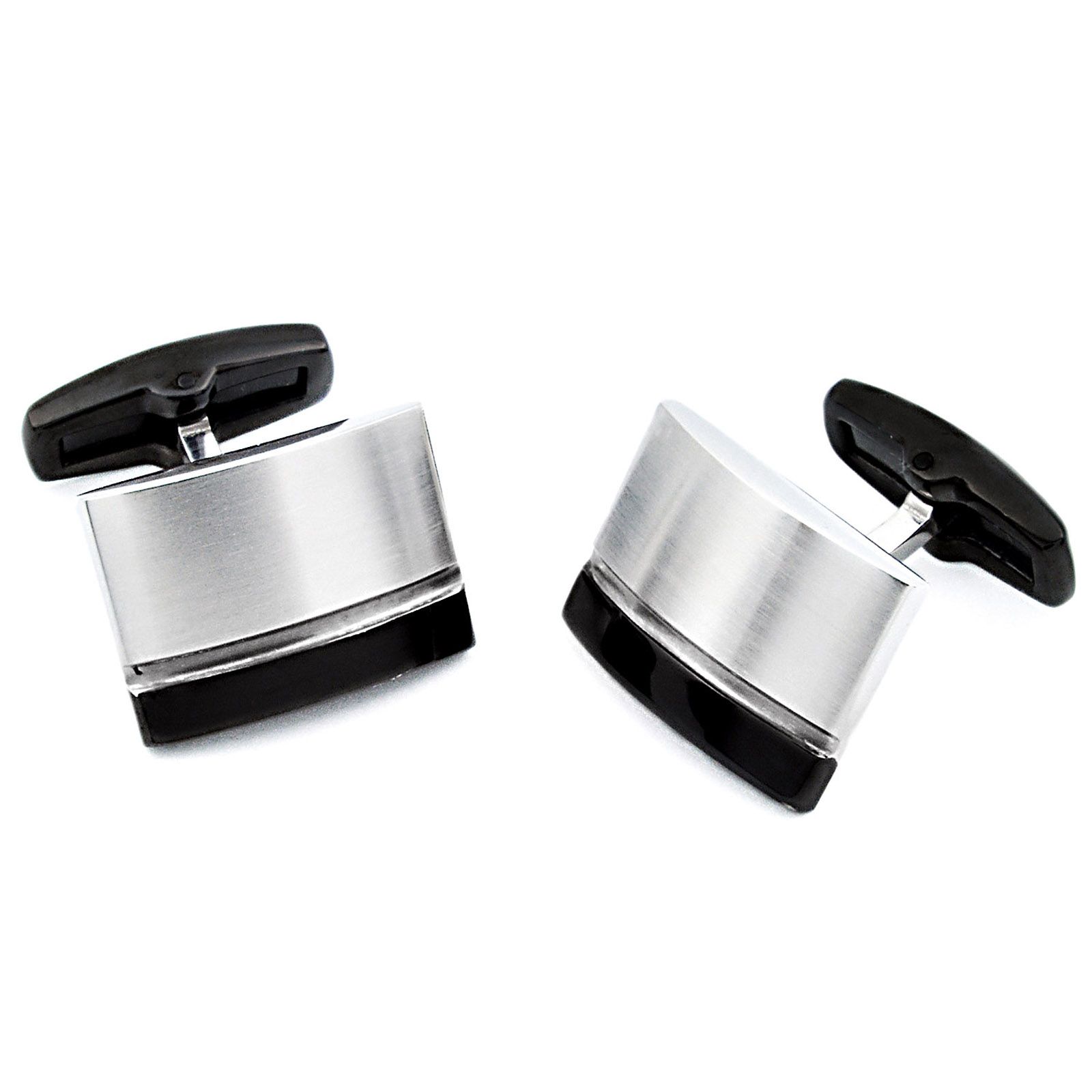West Coast Jewelry Stainless Steel Men's Black Stripe Cuff Links at Kmart.com