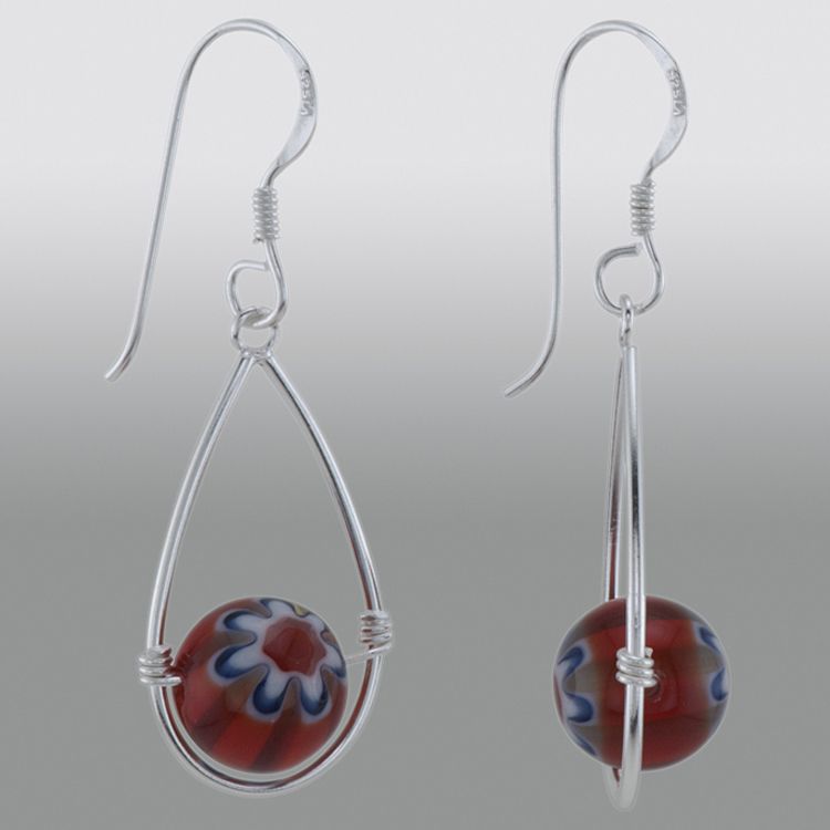 Sterling Silver Colored Glass Dangle Earrings at Sears.com