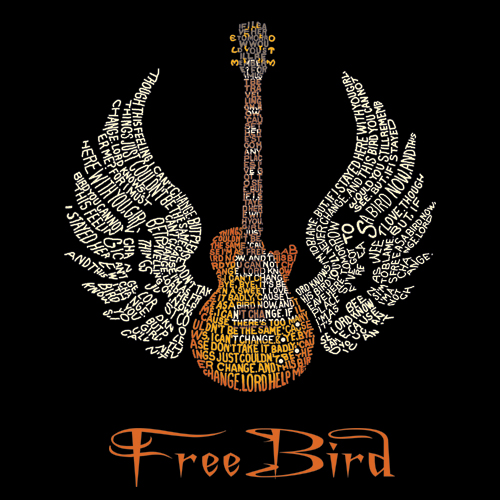 Los Angeles Pop Art Men's Word Art Hooded Sweatshirt- Lyrics To Freebird at Kmart.com