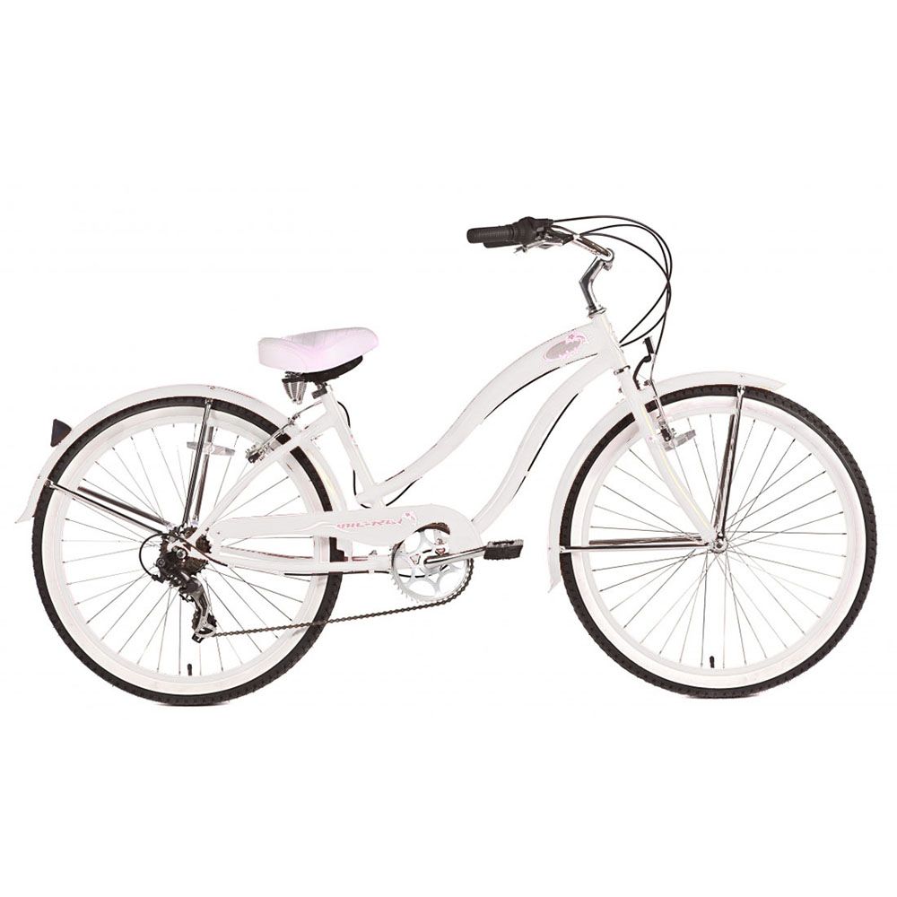 Micargi White Rover 7 Speed Beach Cruiser Female