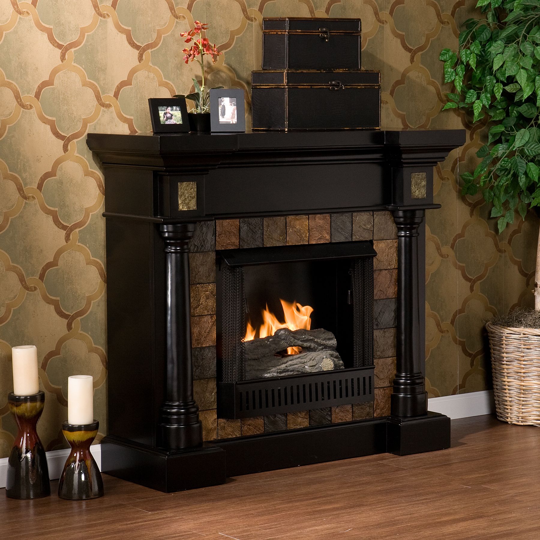 Southern Enterprises Orleans Convertible Gel Fireplace-Black at Kmart.com