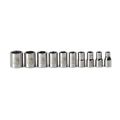 10 pc. Standard Easy to Read Socket Set, 6 pt. Standard, 1/4 in. Drive