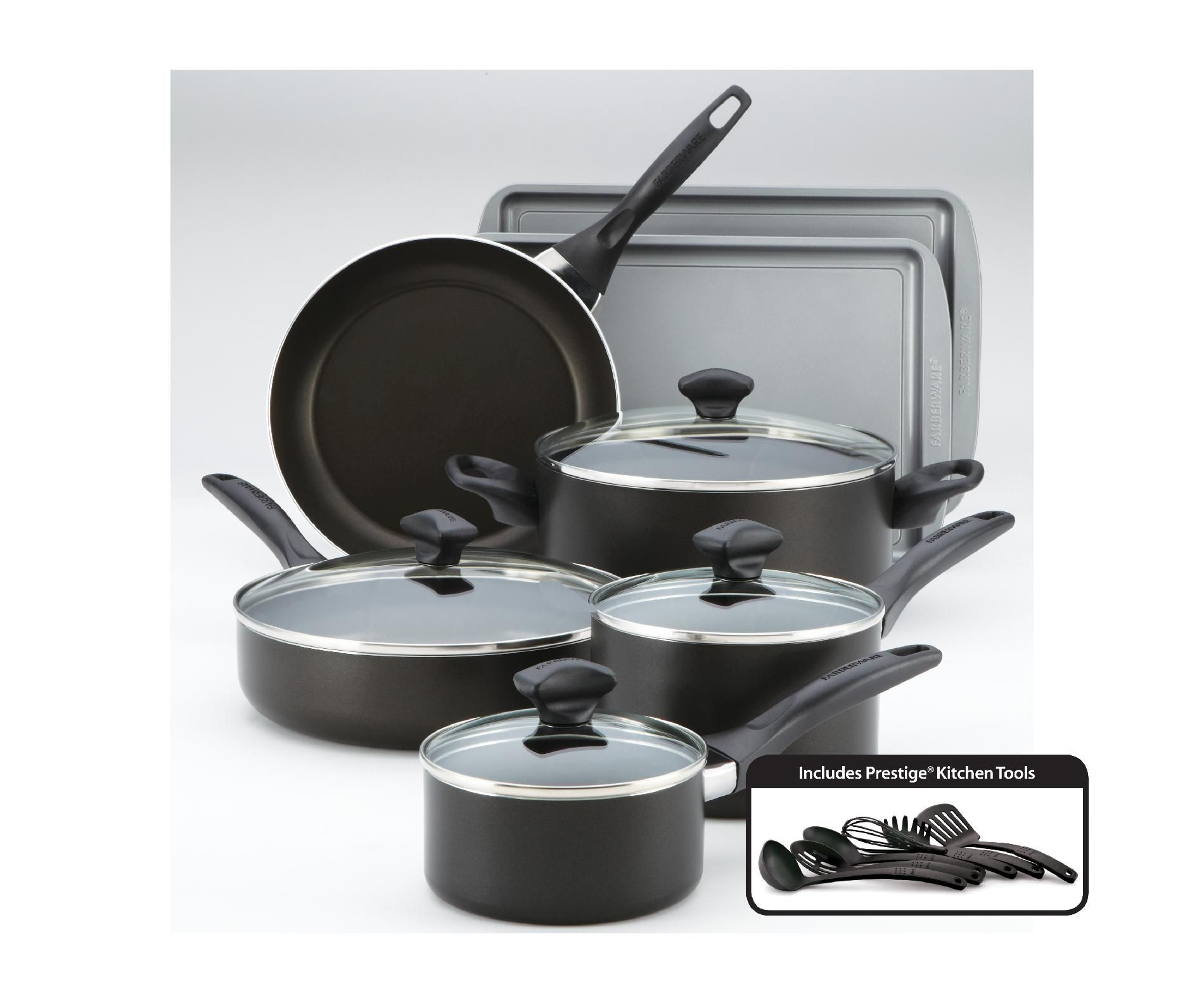 Farberware 17PC Dishwasher Safe Cookware Set at Kmart.com