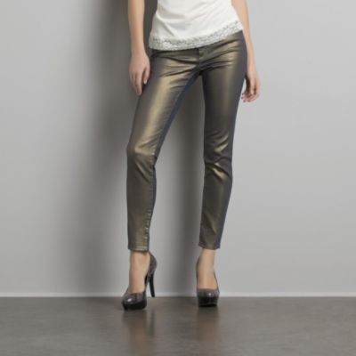 Women's Skinny Jeans - Metallic Foil                                                                                            