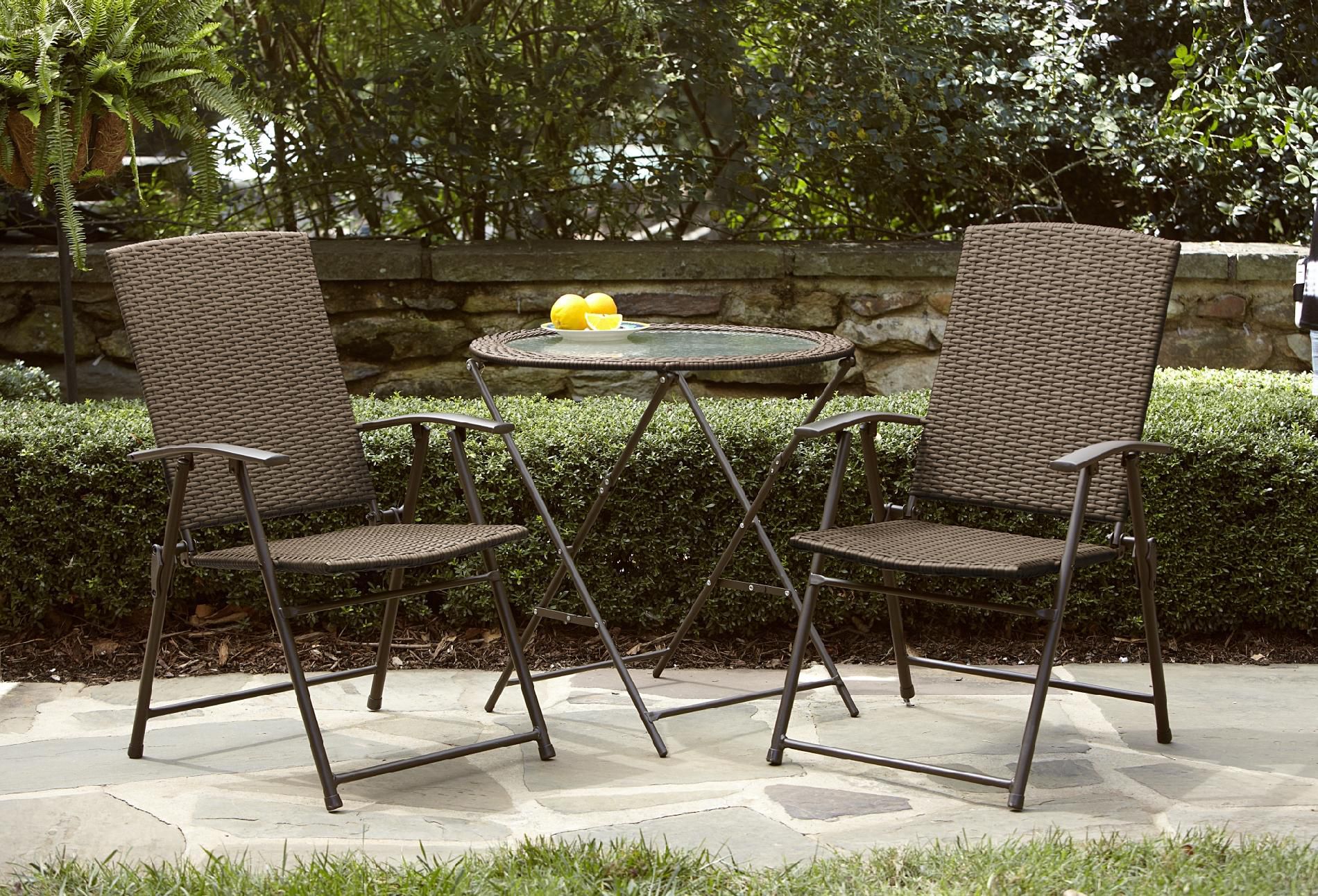 Light Folding Wicker Bistro Set Bundle at Kmart.com