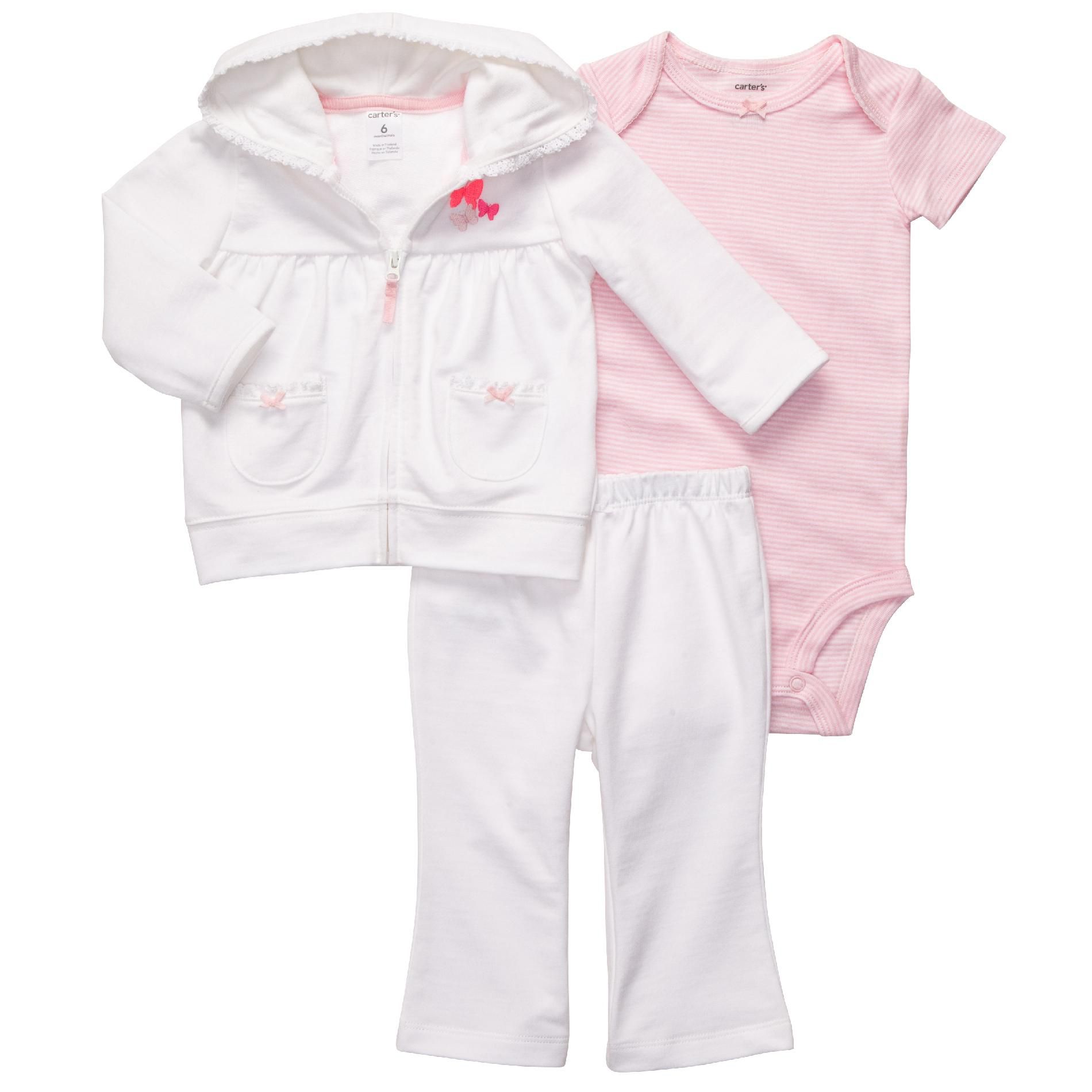 Carter's Newborn & Infant Girl’s Top & Pants Set 3-Piece Butterfly at Sears.com