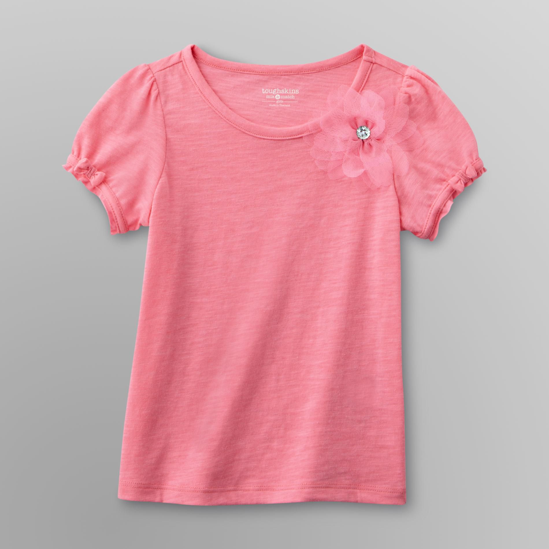 Toughskins Girl's Slub Top - Jeweled Rosette at Sears.com