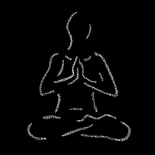 Los Angeles Pop Art Men's Word Art T-Shirt - Popular Yoga Poses at Kmart.com