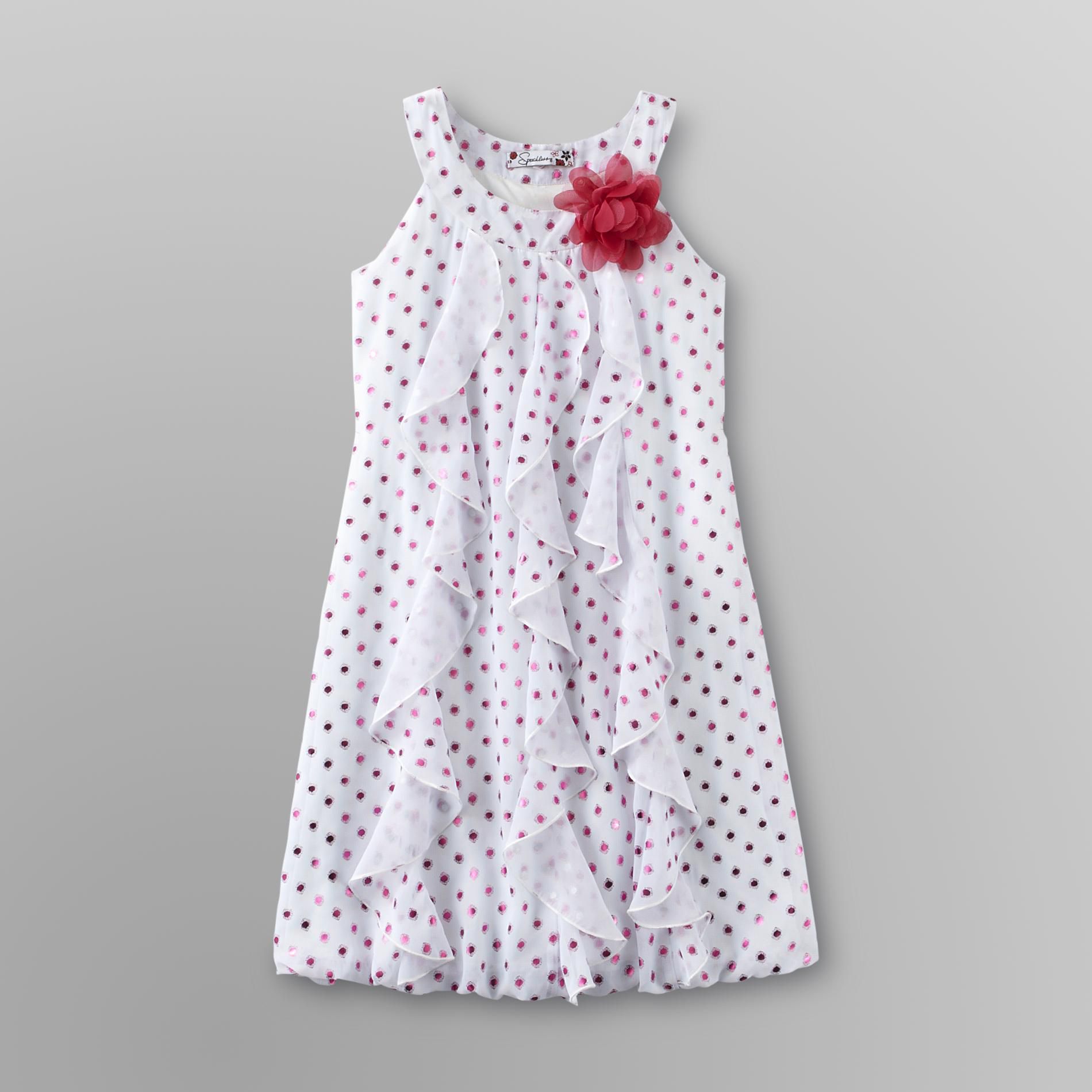 Speechless Girl's Ruffle Dress - Metallic Polka Dot at Sears.com