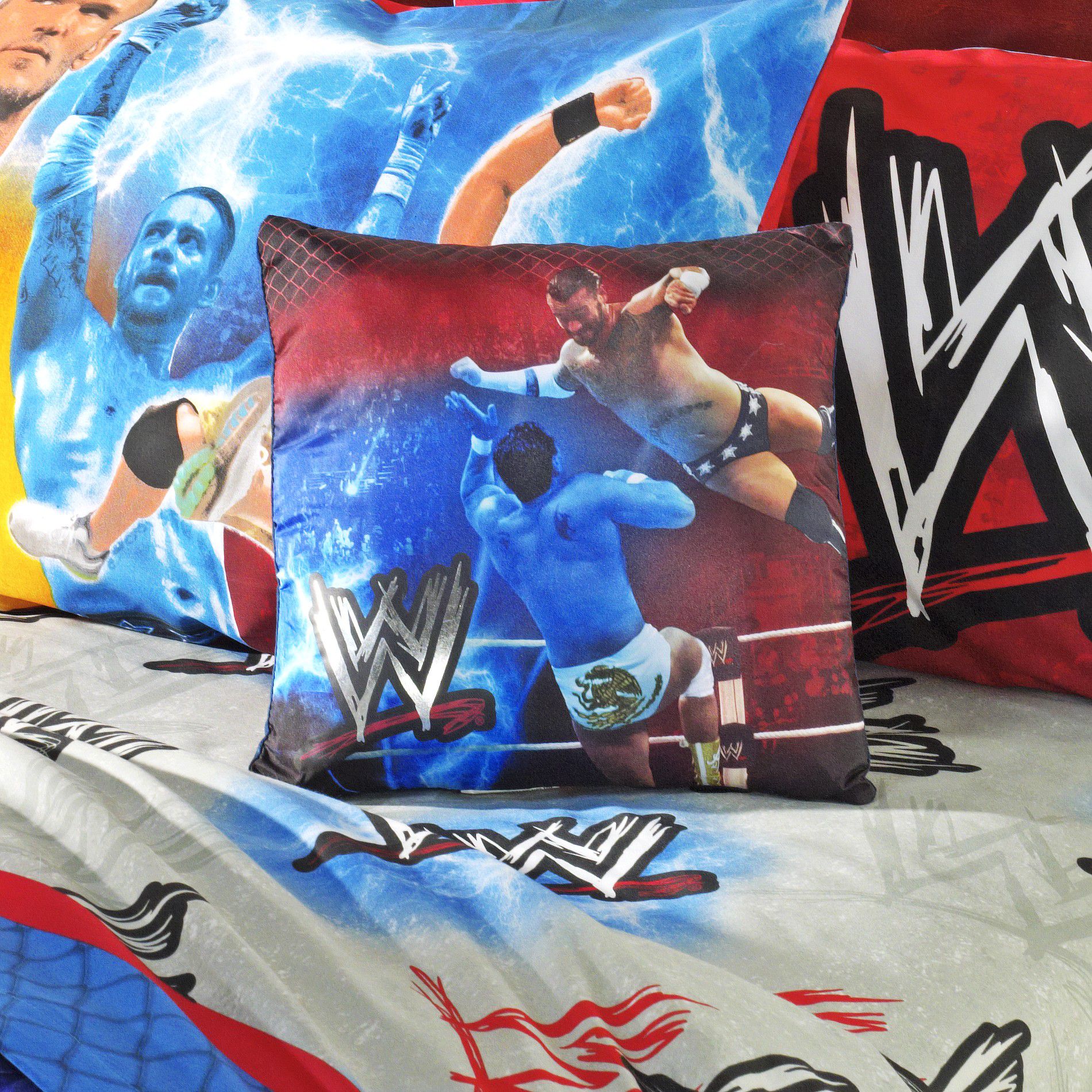 WWE Throw Pillow: Get Comfy with Some Hardcore Wrestling from Kmart