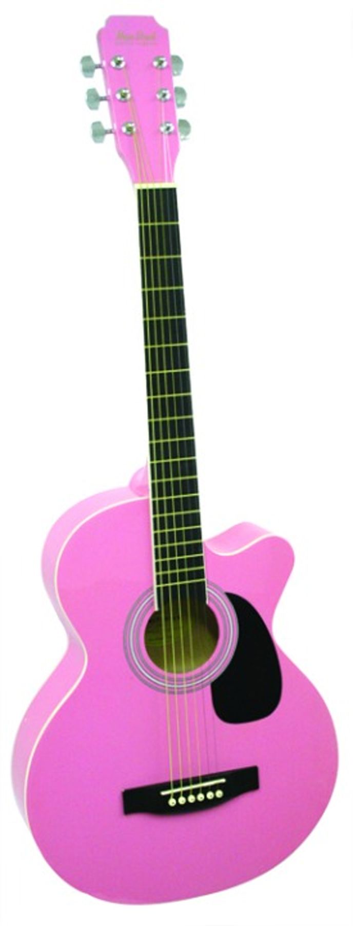 Main Street 38-Inch Acoustic Guitar with High-Gloss Pink Finish