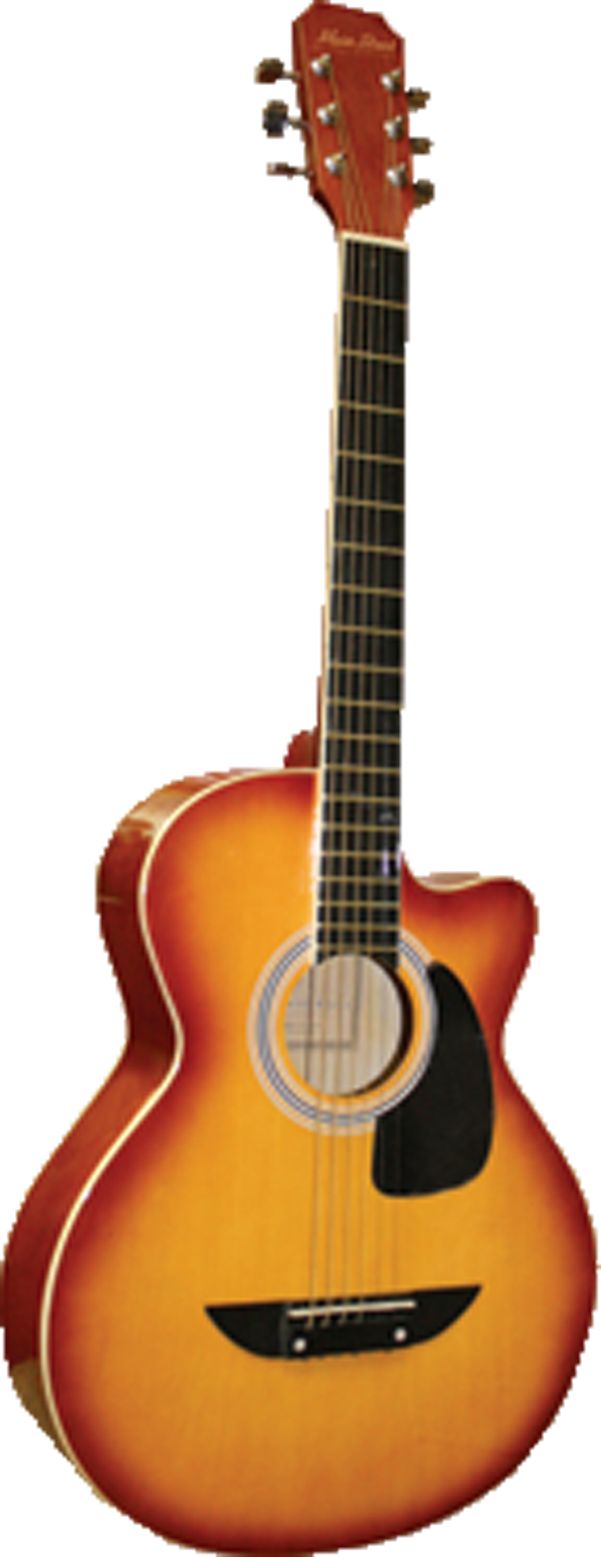 Main Street 38-Inch Acoustic Guitar with High-Gloss Tobacco Sunburst Finish