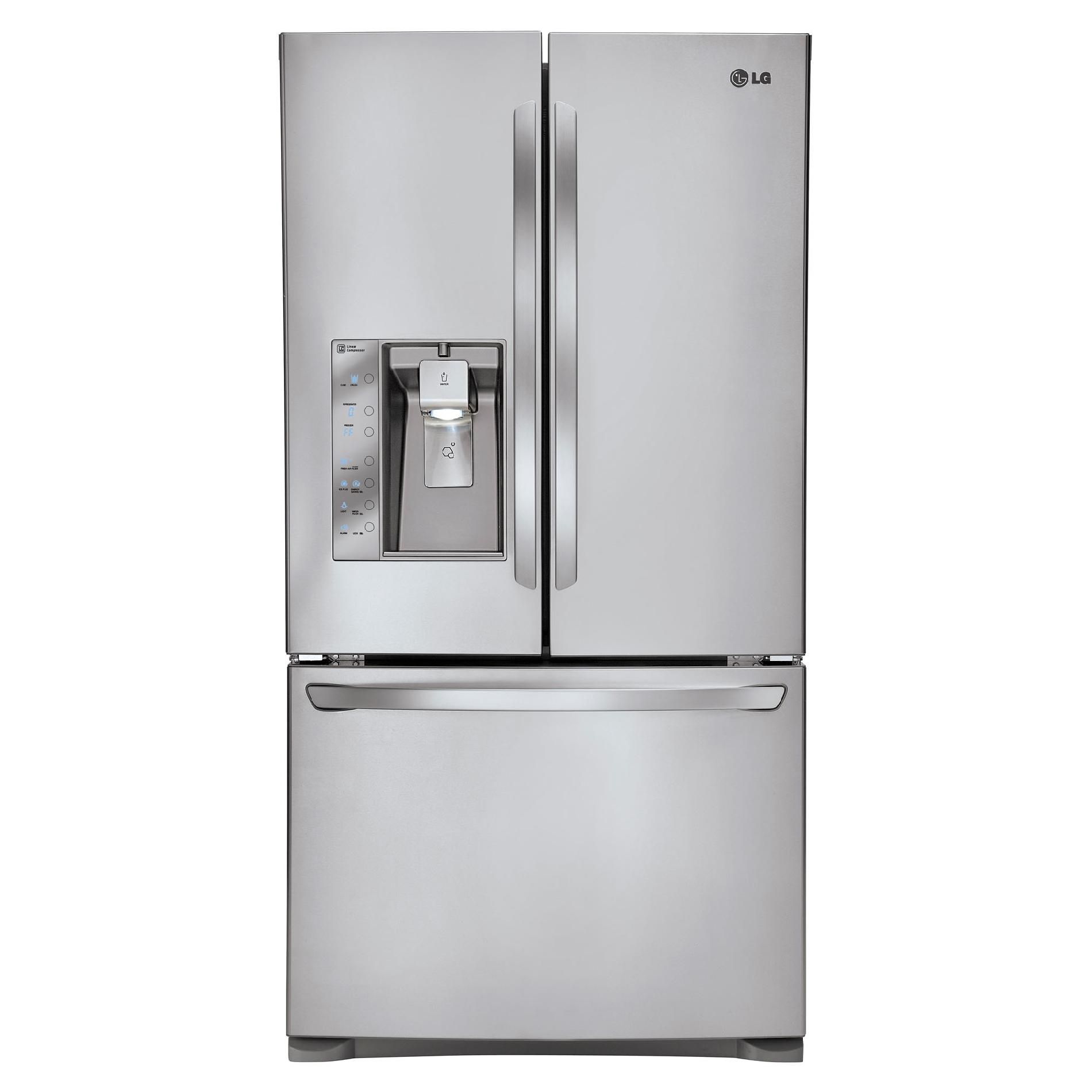 LG 24 6 cu. ft. Counter-Depth French Door Bottom-Freezer Refrigerator - Stainless Steel