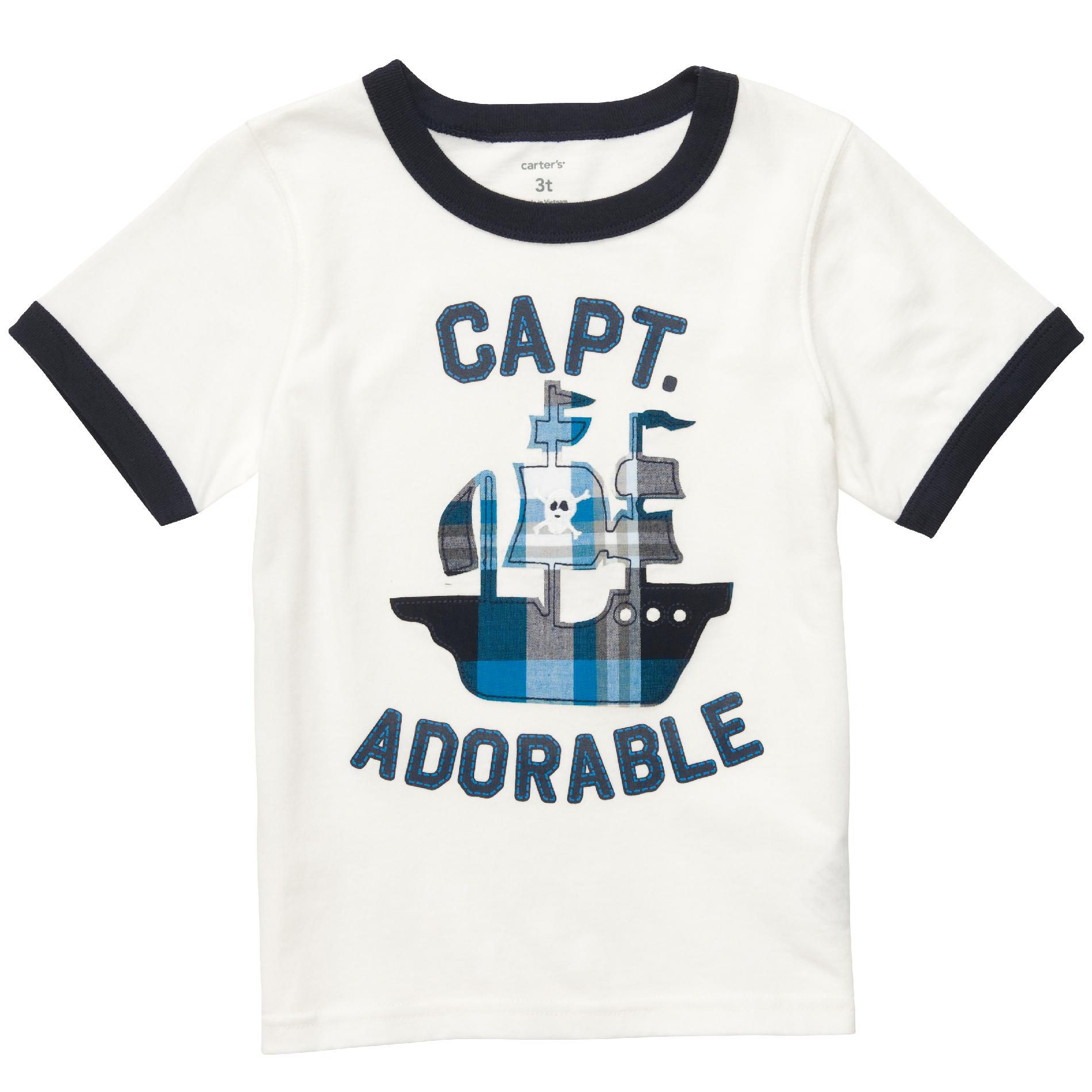 Carter's Toddler Boy’s Graphic Tee ‘Captain Adorable’ – White at Sears.com