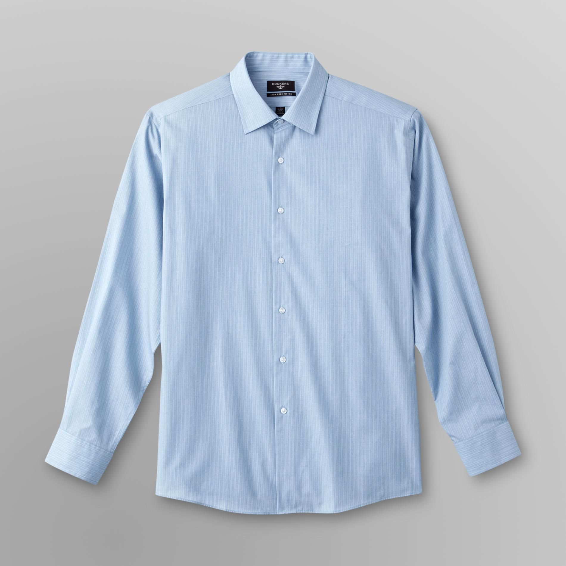 Dockers Men's Fitted Dress Shirt - Stripe at mygofer.com
