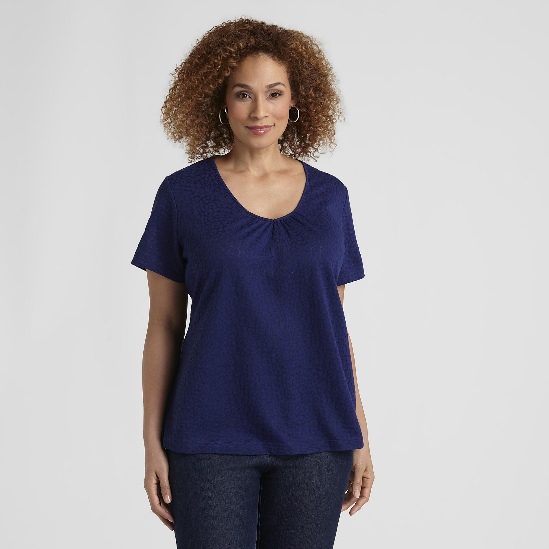 Jaclyn Smith Women's Burnout Top - Leopard at Kmart.com