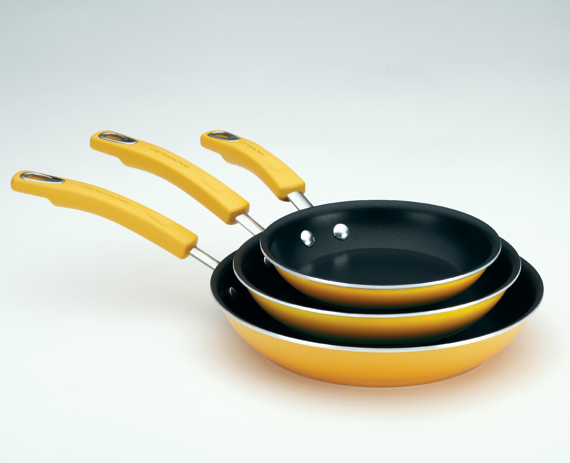 Rachael Ray Porcelain II Triple Pack: 7.5-Inch  9.25-Inch and 11-Inch Open Skillet