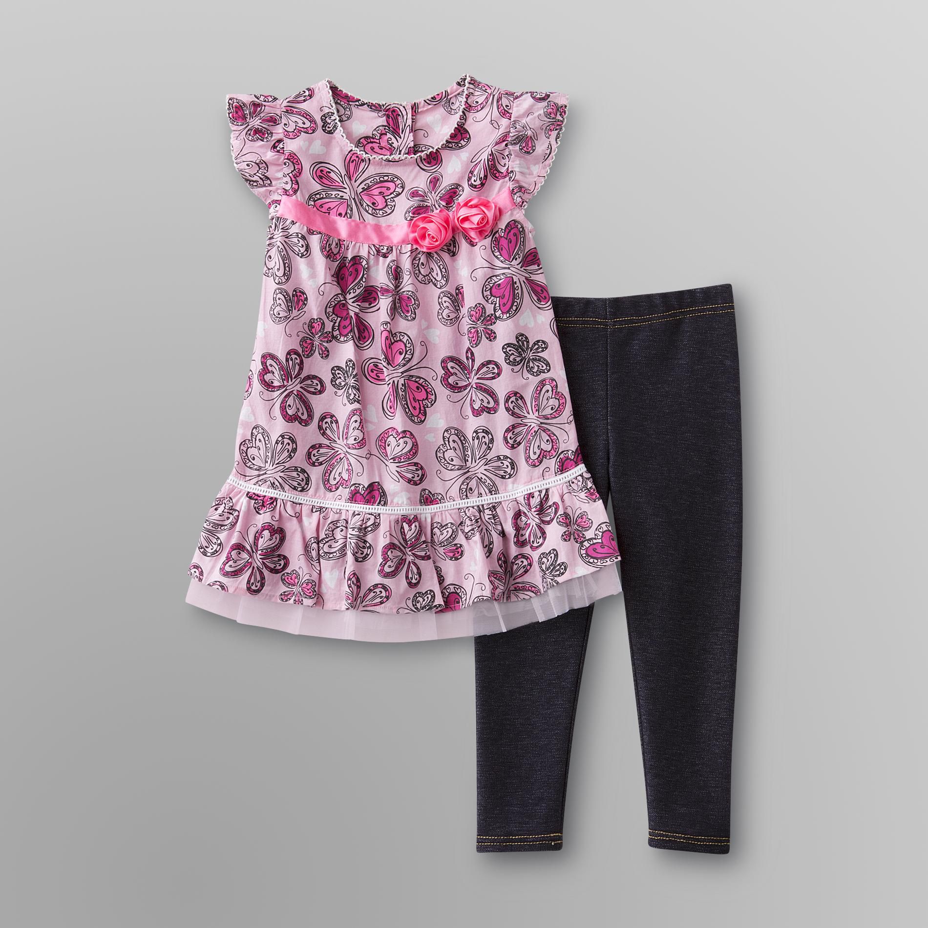 WonderKids Infant & Toddler Girl's Rosette Ruffle Top & Leggings at Kmart.com