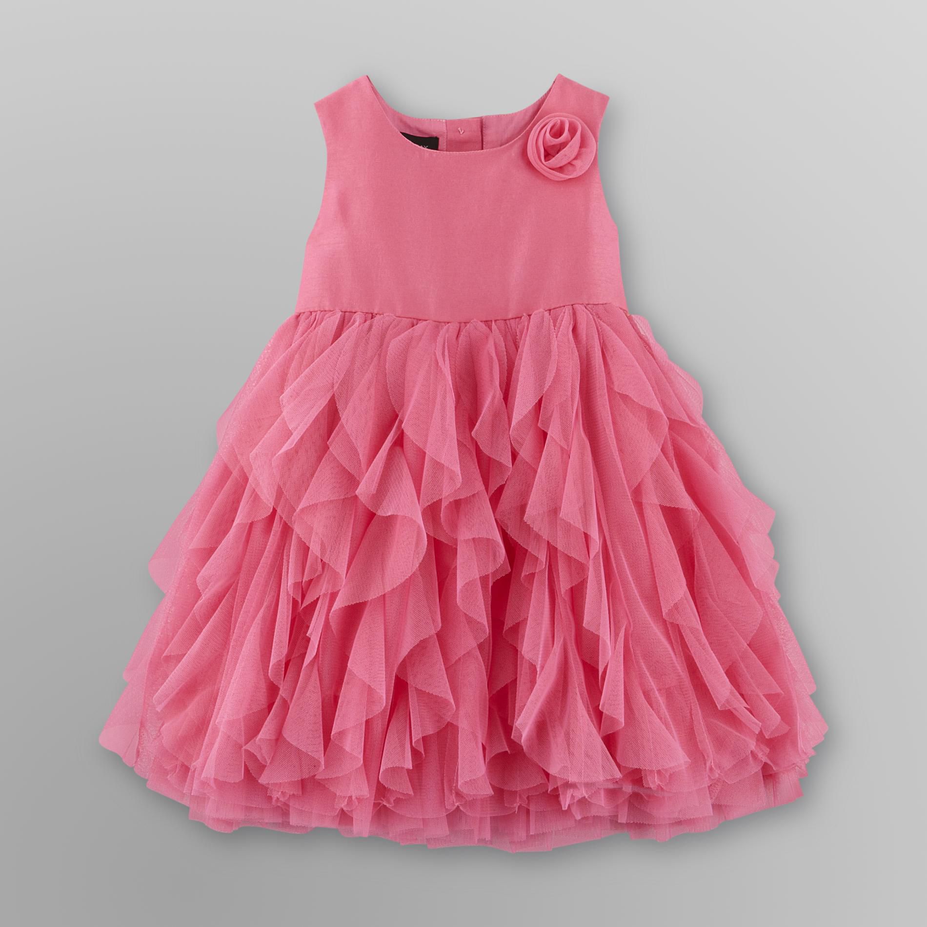 Infant and Toddler Girl's Waterfall Dress & Diaper Cover