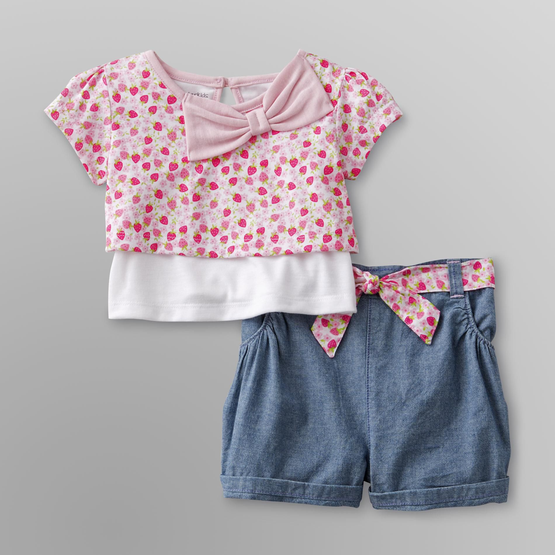 WonderKids Infant & Toddler Girl's Layered-Look Cropped Top & Shorts at Kmart.com