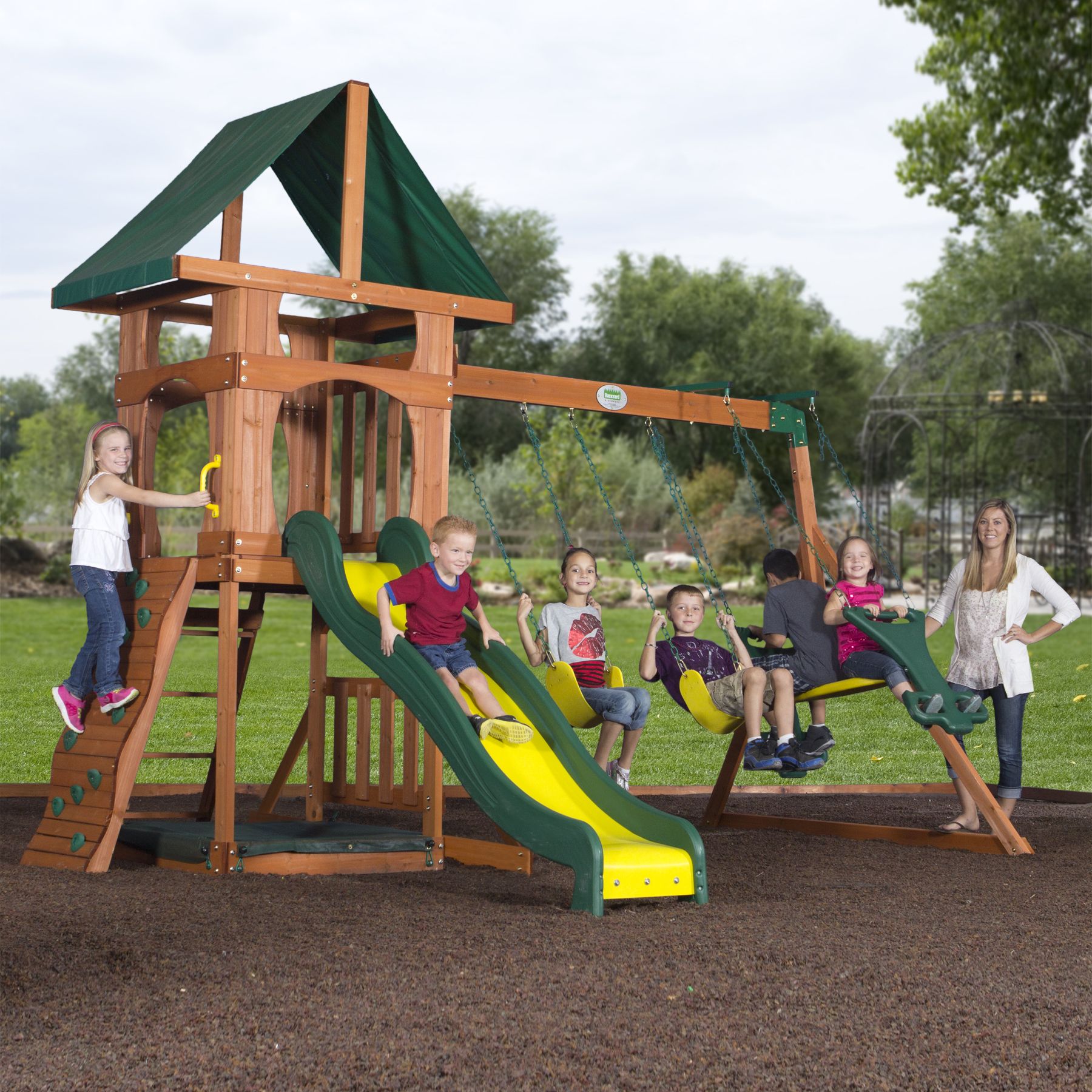 Backyard Discovery Santa Fe Cedar Swing Set Free Delivery Backyard Discovery Santa Fe Cedar Swing Set Free Delivery
