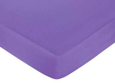 Sweet Jojo Designs Daisies Collection Fitted Crib Sheet - Solid Dark Purple at Kmart.com