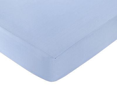 Sweet Jojo Designs Fire Truck Collection Fitted Crib Sheet - Solid Blue at Kmart.com
