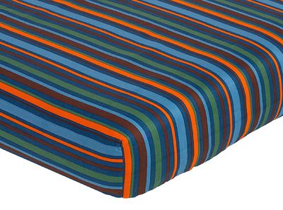 Sweet Jojo Designs Surf Blue Collection Fitted Crib Sheet - Multi Stripe at Kmart.com