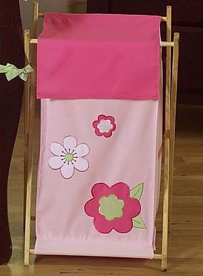 Sweet Jojo Designs Flower Pink and Green Collection Laundry Hamper at Kmart.com