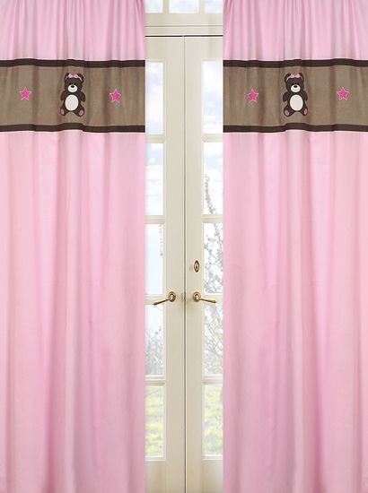 Sweet Jojo Designs Teddy Bear Pink Collection Window Panels at Kmart.com