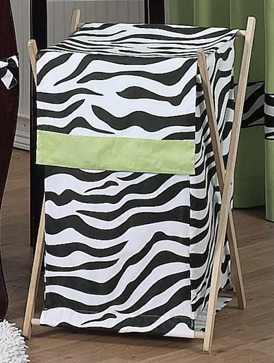 Zebra Lime Collection Laundry Hamper