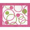 Circles Pink Collection Floor Rug